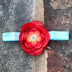 Flowerette Headband with Swarovski Crystal Center